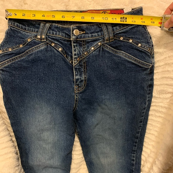 Lawman high rise western jean denim studs 28w - Picture 10 of 12